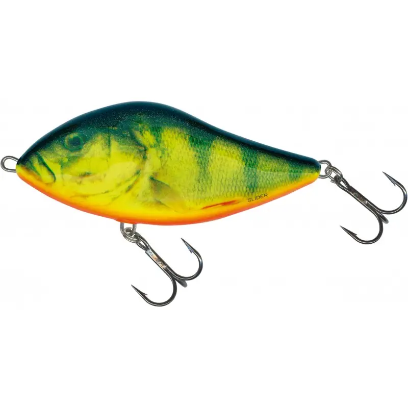 Vobler Salmo Slider Floating, Real Hot Perch, 10cm, 36g Reducere extra
