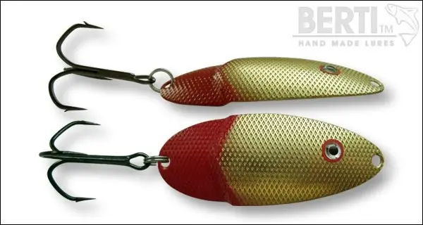 Chilipir Lingura Oscilanta BERTI Lucky RT Nr. 1 Amprenta Patrate, Gold, 10g