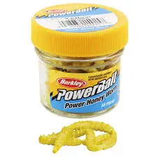Promoție Viermi Artificiali BERKLEY Powerbait Honey Worms, 2.5cm, 55buc/flacon, Galben