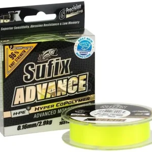 Fir Monofilament Sufix Advance HMPE Hyper CoPolymer, Hi Vis Yellow, 150m Promoție