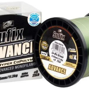Cumpără online Fir Monofilament Sufix Advance HMPE Hyper CoPolymer, Lo-Vis Green, 1000m