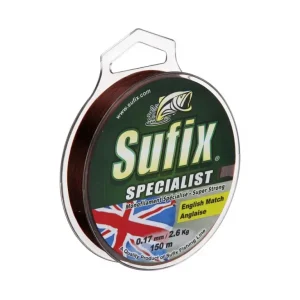 Mai ieftin Fir Sufix Monofilament Specialist English Match Burgundy 150m