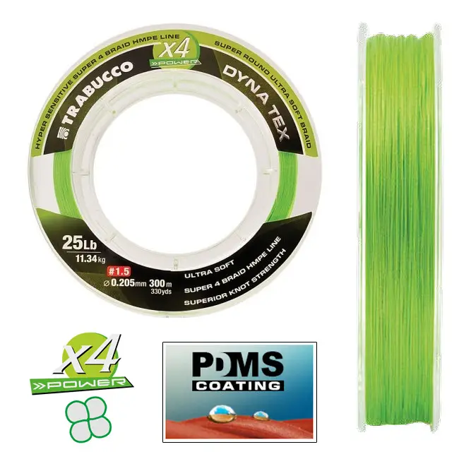 Reduceri Fir Textil Trabucco X4 Power Lime Yellow, 150m-0.06mm/2.72kg