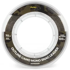Calitate înaltă Fir Inaintas Monofilament Avid Carp Outline Camo Mono Snag Leader, 100m,0.70mm