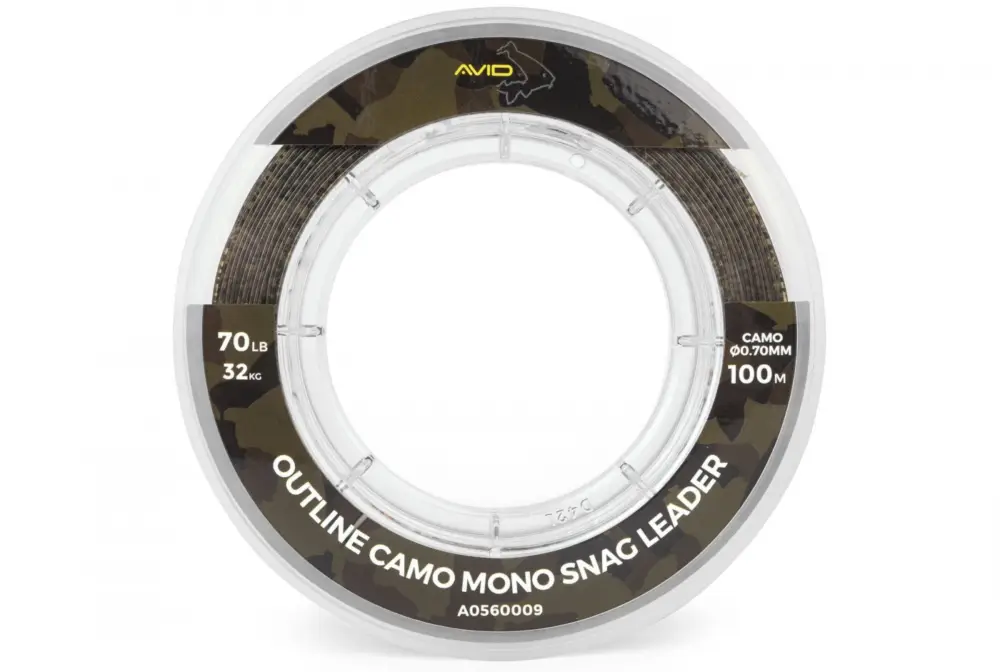 Calitate înaltă Fir Inaintas Monofilament Avid Carp Outline Camo Mono Snag Leader, 100m,0.70mm