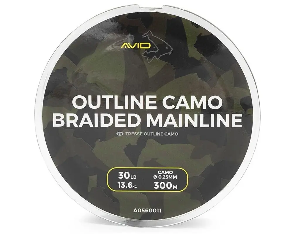 Ultima șansă Fir Textil Avid Carp Outline Camo Braided Mainline, 30lb, 300m