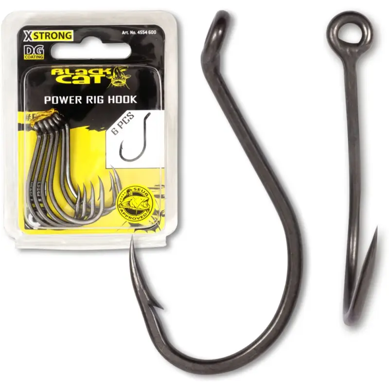 Carlige Somn Black Cat Power Rig Hook DG Coating, 6buc/plic Mai ieftin