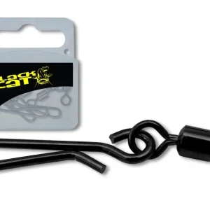 Transport gratuit Agrafa cu Vartej tip Rolling Black Cat UNI Clip Black Dull, 5buc/plic