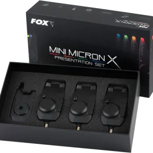 Doar azi Set Avertizori-Senzori Pescuit Fox Mini Micron X + Statie , 3+1