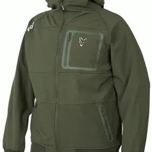 Jacheta Softshell FOX Collection Green & Silver Shell Hoodie Preț mic