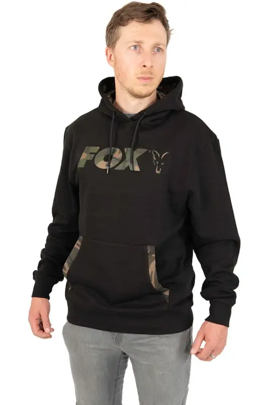 Hanorac Fox LW Print Pullover Black/Camo Popular