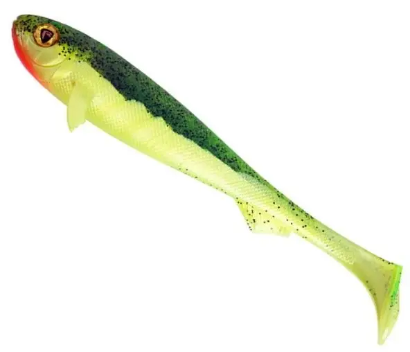 Cel mai vândut Shad Fox Rage Super Slick Shad UV, Lemon Tiger, 28cm, 1buc/plic