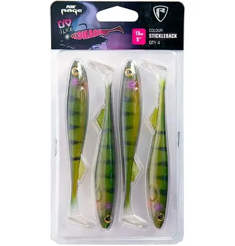 Ofertă specială Shad Fox Rage Slick Shad Ultra UV, Stickleback, 11cm, 4buc/plic