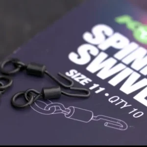Vartej cu Anou si Agrafa Rapida Korda Spinner Ring Swivel, Nr.11, 10buc/plic Preferatul clienților