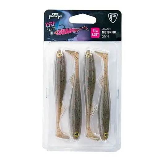 Ofertă Shad Fox Rage Slick Ultra UV, Motoroil, 11cm, 4buc/blister
