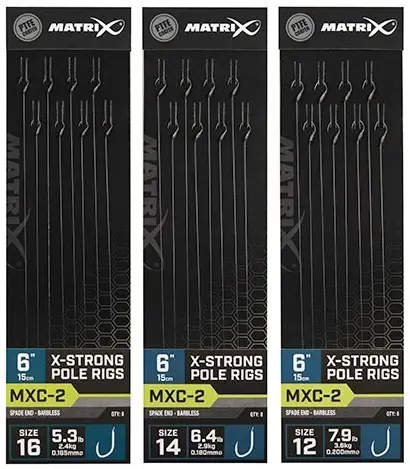 Chilipir Riguri Matrix MXC-2 Barbless X-Strong Pole Rig, 15cm, 8buc/plic