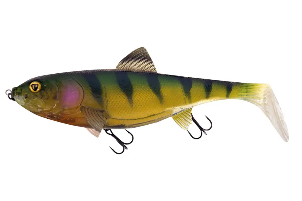 Swimbait FOX Rage Replicant Giant, UV Stickleback, 27cm, 218g Plată securizată