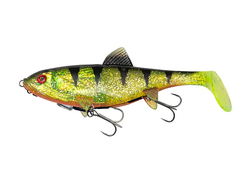 Noutate Swimbait Fox Rage Replicant Shallow Legend Colors, UV Perch, 18cm, 65g