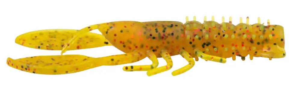 Plată sigură Naluca FOX Rage Creature Crayfish, UV Golden Glitter, 9cm, 6buc/plic