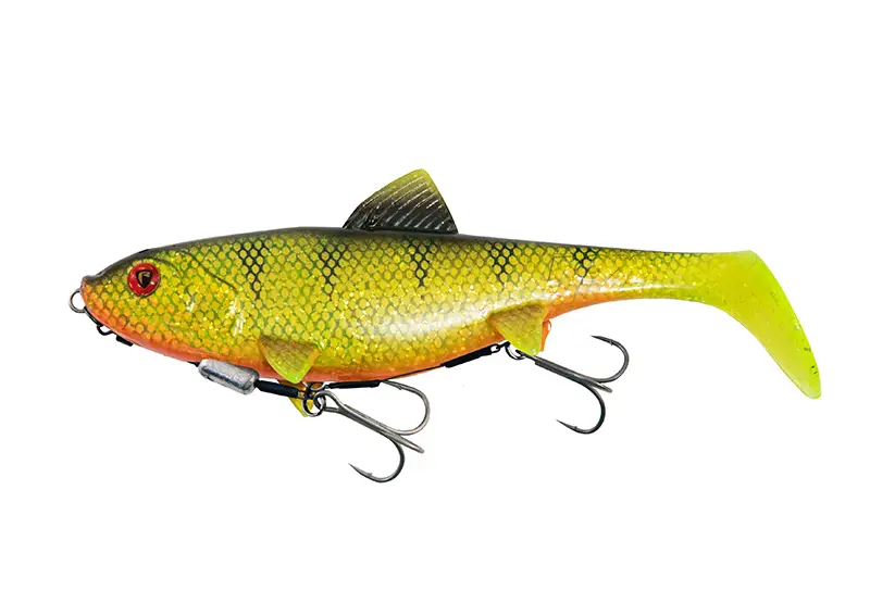 Reduceri Swimbait Fox Rage Replicant Shallow Legend Colors, UV Natural Perch, 18cm, 65g