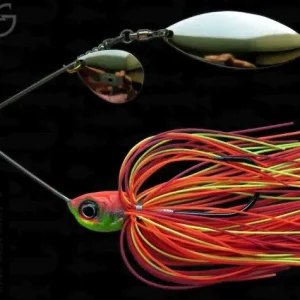 Premium Spinnerbait Berti Gigant Big&Strong Colorado Salcie, Portocaliu/Rosu/Chartreuse, 17g