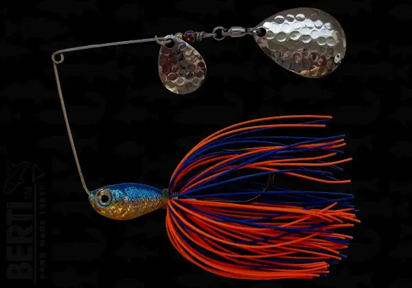 Lichidare de stoc Bertilure Spinnerbait Colorado Nr.2 Colorado Deep Cup 14g Skirt Siliconic Blue - Orange