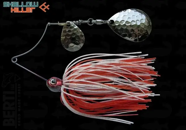 Ultima șansă Spinnerbait Berti Shallow Killer Colorado Colorado, Alb/Rosu, 11g