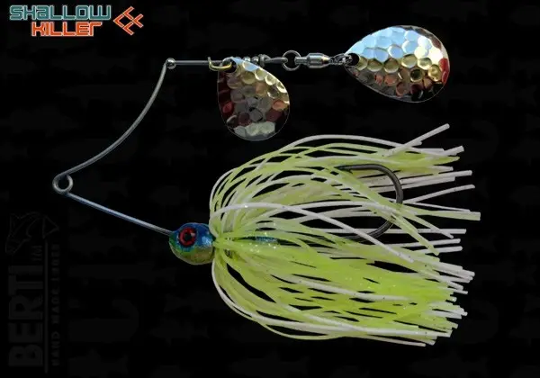 Transport gratuit Spinnerbait Berti Shallow Killer Colorado Colorado, Alb/Chartreuse, 11g