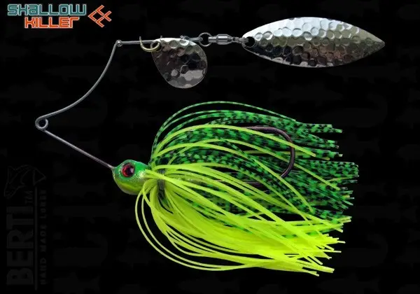 Spinnerbait Berti Shallow Killer Colorado Salcie, Chartreuse/Lime Tiger, 7g Livrare rapidă