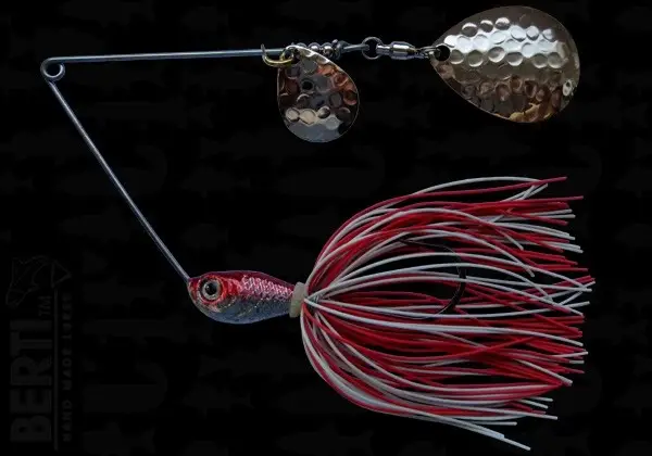 Livrare gratuită Spinnerbait cu Skirt Berti Colorado Colorado, Alb/Rosu, 14g