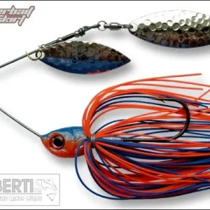 Expediere rapidă Spinnerbait cu Skirt Berti Salcie Salcie, Albastru/Portocaliu, 14g