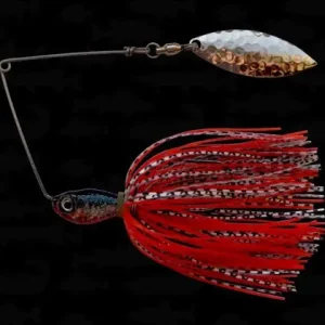 Disponibil imediat Bertilure Spinnerbait Salcie nr.2 11gr Skirt Siliconic Alb/Negru-Rosu