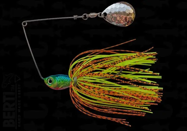 Bertilure Spinnerbait Colorado Deep Cup 2 cu Skirt 11g Culoare Orange/Negru Chartreuse Cel mai bun preț