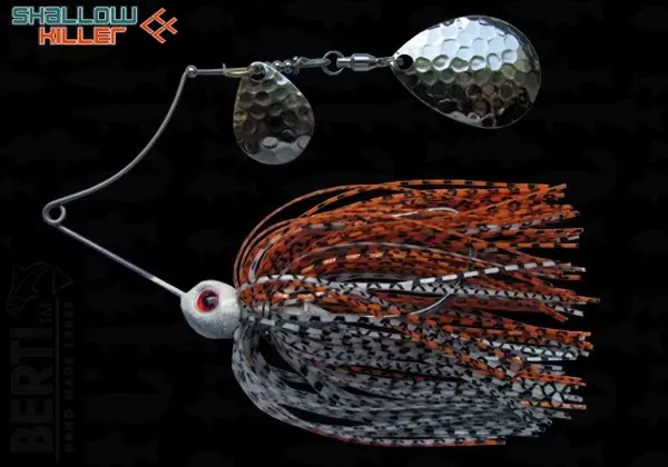 Spinnerbait Berti Shallow Killer Colorado Colorado, Alb/Negru-Portocaliu/Negru, 7g Ofertă exclusivă