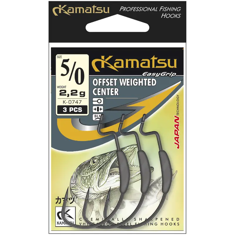 Discount Carlige Kamatsu Offset Weighted Center Black Nickel Mesh Lestat, 3buc/plic