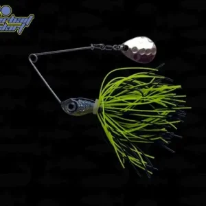 Reducere de preț Micro Spinnerbait Berti cu Skirt Colorado, Negru Chartreuse, 3.5g