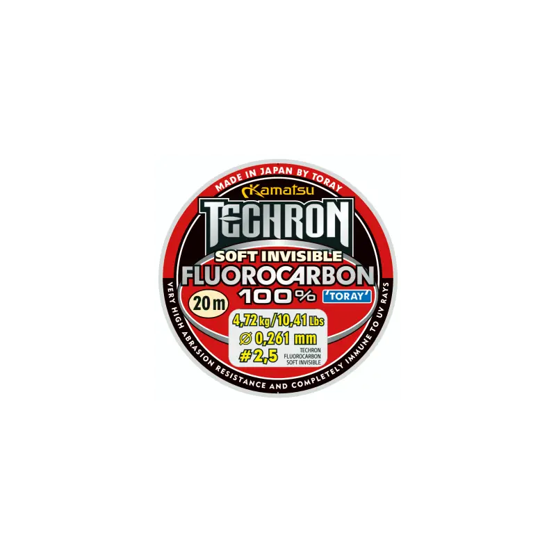Fir Kamatsu Techron Fluorocarbon 100% Soft Invisible, 20m Nu rata