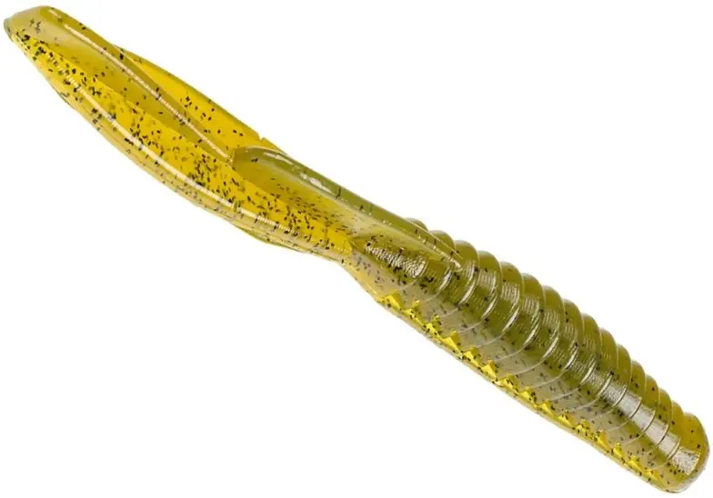 Grub Strike King KVD Perfect Plastics Drop Shot Half Shell, Green Pumpkin, 8.9cm, 9buc/plic Promoție
