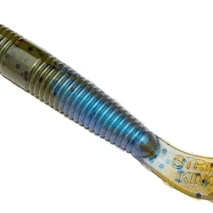 Retur gratuit Grub Strike King Rage Ned Cut-R Worm, Culoare Blue Craw, 7.5cm, 9buc/plic