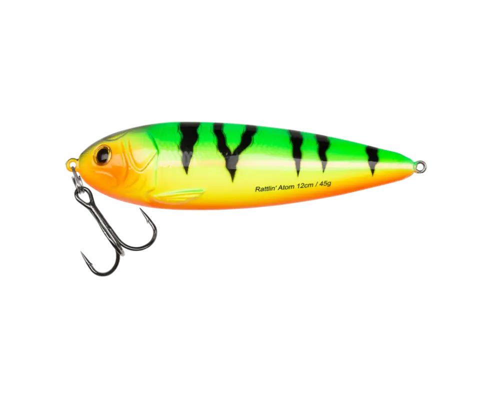 Noutate Oscilanta Abu Garcia Rattlin Atom , Culoare Firetiger, 12cm, 45g
