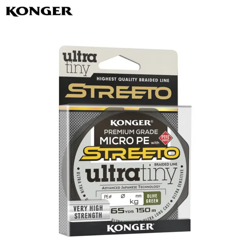 Preț redus Fir Textil Konger Streeto Ultra Tiny, Lime Green, 150m