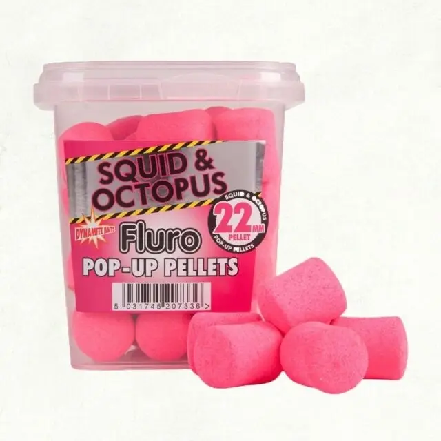 Pelete Dynamite Baits Fluro Pop-Up Pellets Squid&Octopus Ofertă de sezon