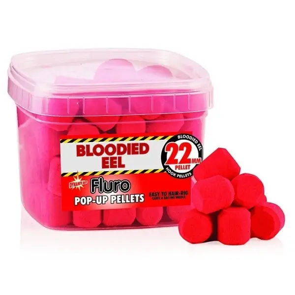 Fluro Pop-Up Pellets Dynamite Baits Bloodied Eel 22mm Retur ușor