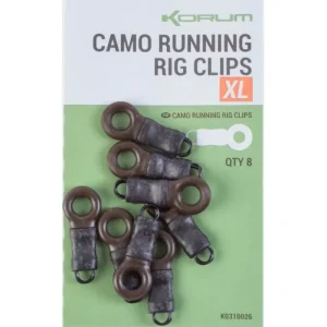 Ultima șansă Inel Atasare Plumb Korum Camo Running Rig Clips, 8buc/plic