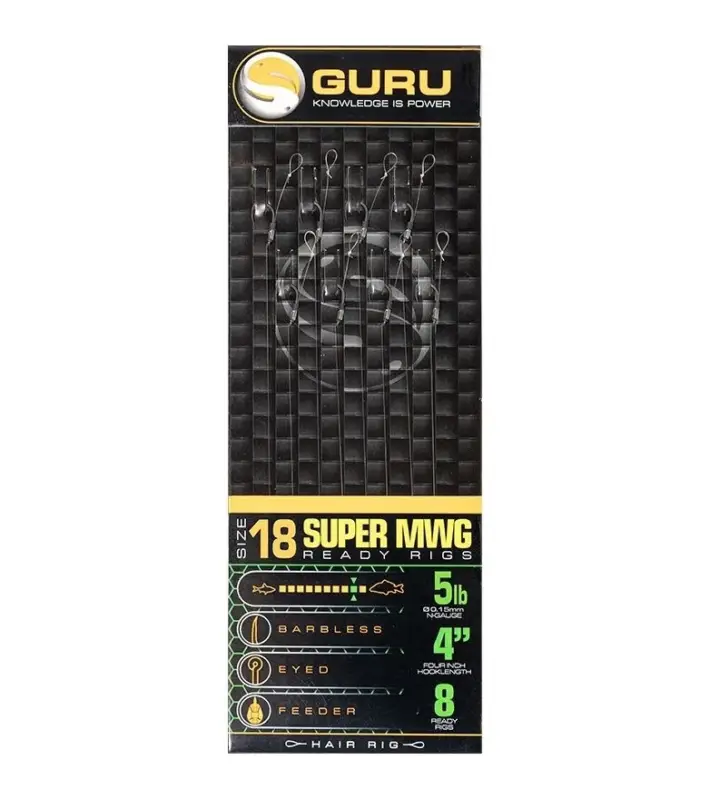 Expediere rapidă Monturi Guru Standard Hair SMWG Rigs, 10Cm, 8 Buc/Plic