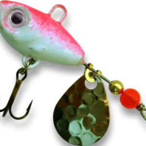Berti Spinnertail FishHelic Nr.1 Culoare Alb-Roz Fluo 7g Promoție