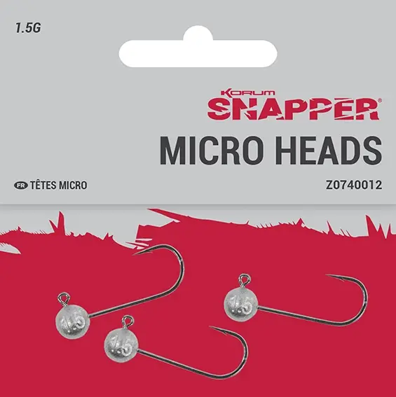 Reducere de preț Set Jiguri Korum Snapper Micro Heads, Marime 4, 1.5g