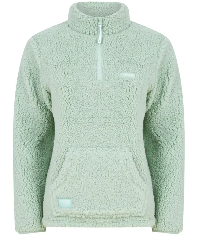 Hanorac pentru Femei Navitas Sherpa Pullover Light Green Livrare rapidă