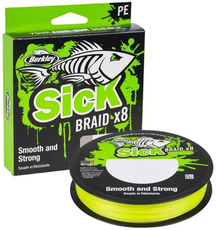Fir Textil Berkley Sick Braid, Hi-Vis Yellow, 150m Expediere rapidă