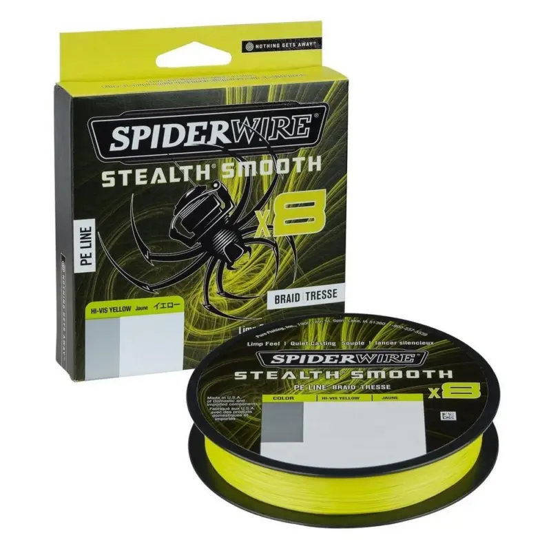 Livrare expres Fir Textil SpiderWire Stealth Smooth 8 Braid, Hi-Vis Yellow, 150m
